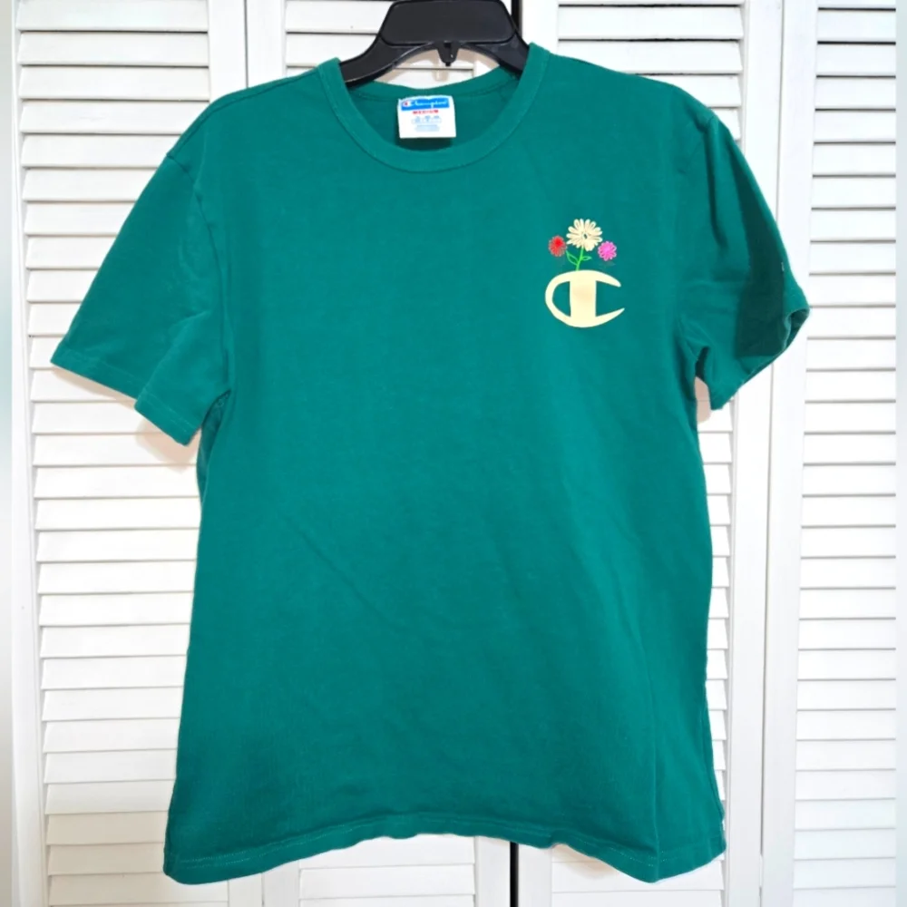 Champion Men's M Green Short Sleeve Tee Classic Fit - Picture 2 of 11